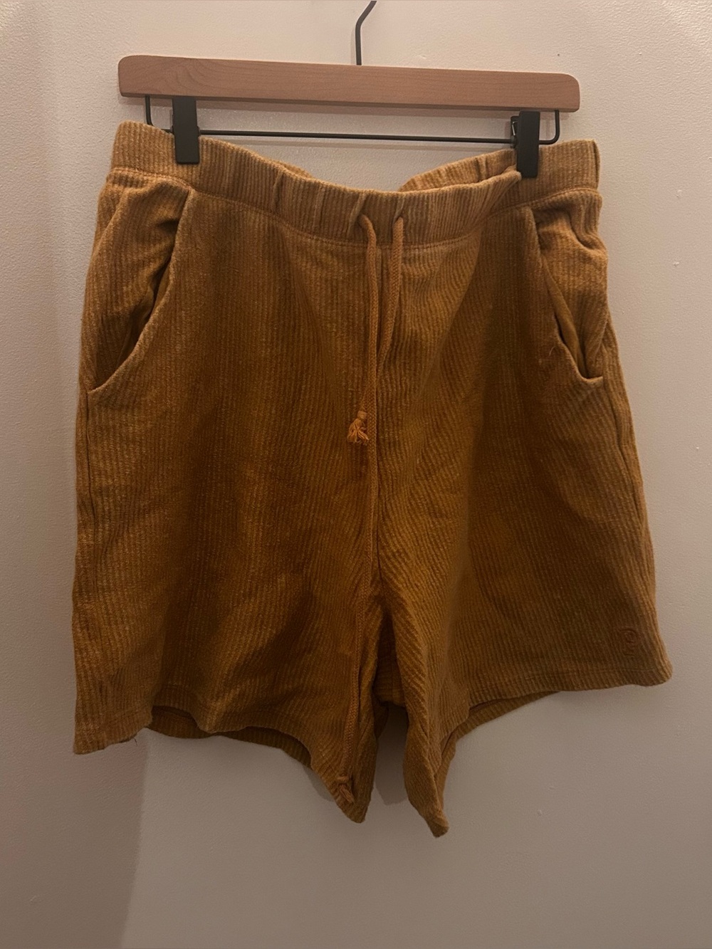 PINK Victoria's Secret Corduroy High-Waist Shorts in Mustard